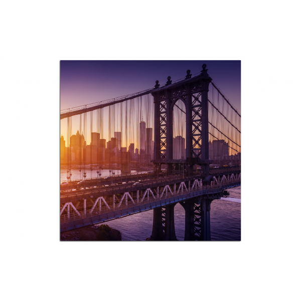 Obraz na plátně - Západ slunce nad Manhattanem - čtverec
